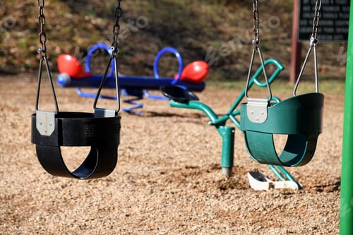 Preview: Empty, deserted playground - copy space