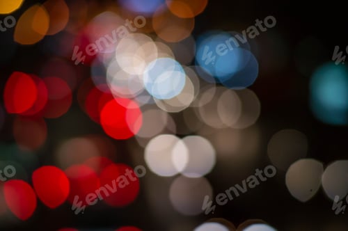 Preview: Abstract bokhe night light on street in the city