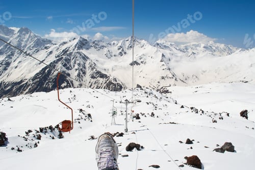 Preview: Old funicular and leg. Russia's North Caucasus. Elbrus mountain