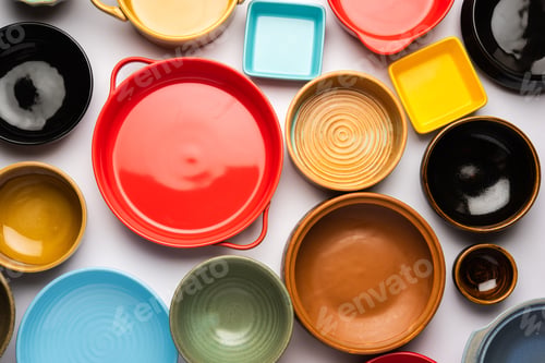 Preview: Empty ceramic bowls