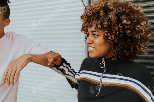 Preview: Cute girl with curly hair
