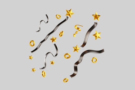 Preview: Star and Ribbon Confetti