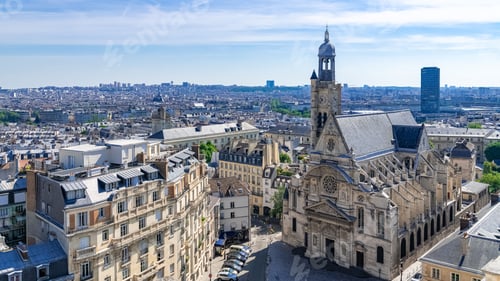 Preview: Paris, typical roofs, aerial view