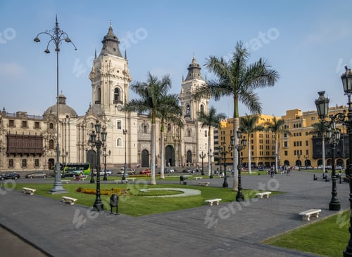 Preview: The Basilica Cathedral of Lima at Plaza Mayor - Lima, Peru