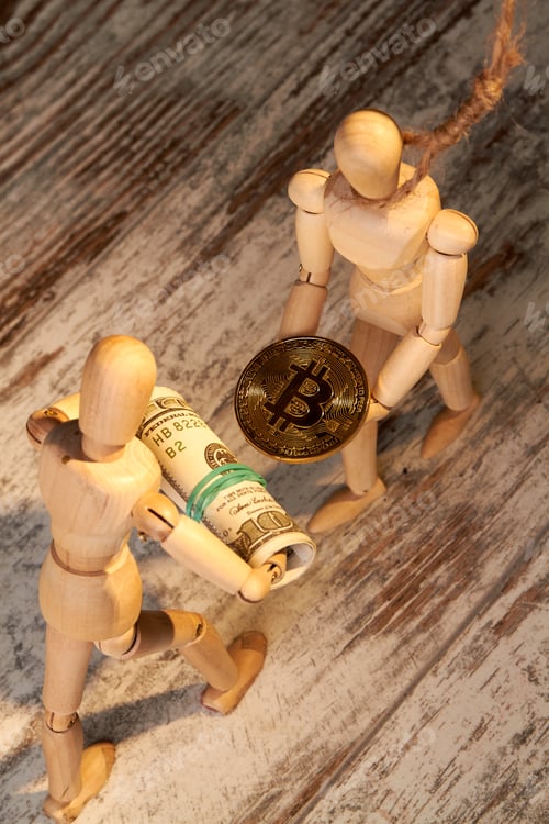 Preview: Concept of financial crisis or instability of cryptocurrency