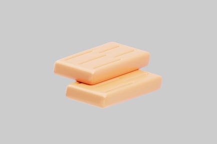 Preview: Peach rectangular stacking soap dish