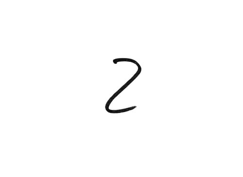 Preview: marker number isolated mark hand draw