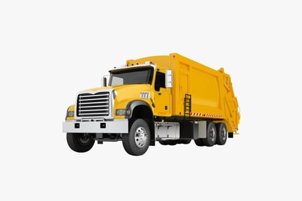Preview: Yellow Refuse Collection Truck - Generic Heavy Duty Vehicle