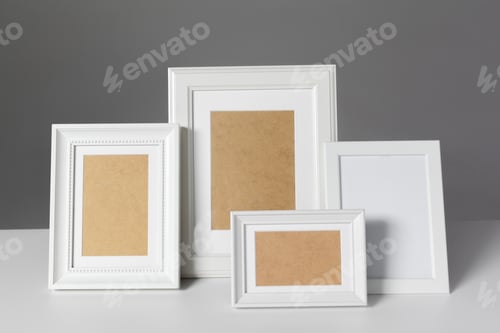 Preview: Blank photo frame on the table