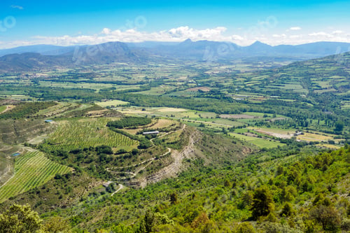 Preview: Fields around Guardia de Noguera village, Catalonia, Spain.