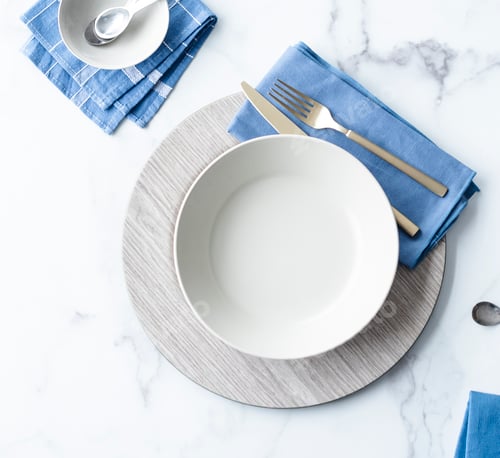 Preview: Clean Plate on White Marble