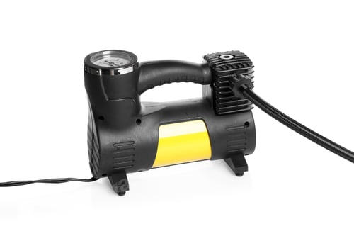 Preview: One modern tire inflator isolated on white