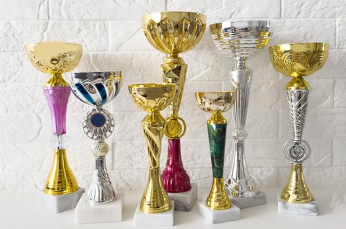 Preview: nice gold and blue shiny award