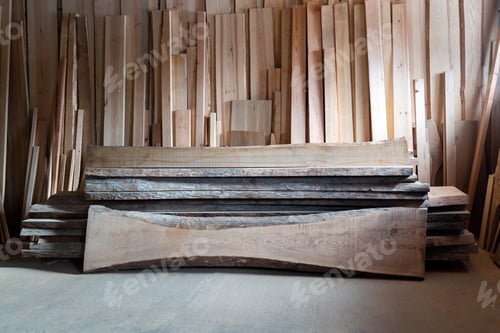 Preview: Stack of wooden boards