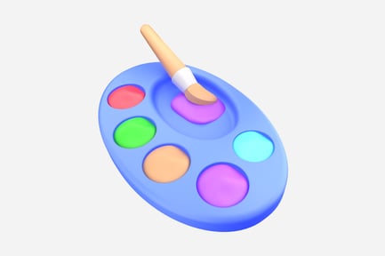 Preview: Generative Color Palette 3D Illustration