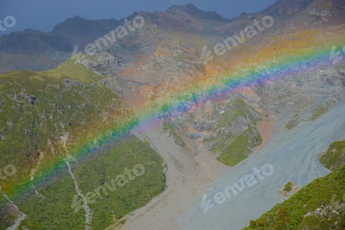 Preview: Natural view rainbow mountains beauty