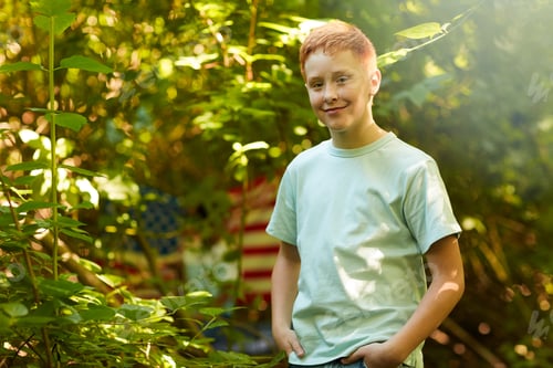 Preview: Red Haired Teenage Boy in Woods