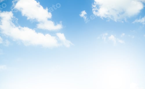 Blue Sky with White Clouds Background Texture