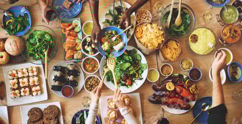 Preview: Brunch Choice Crowd Dining Food Options Eating Concept