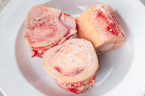 Preview: raw bone food with bone marrow fresh delicious healthy eating cooking appetizer meal food snack