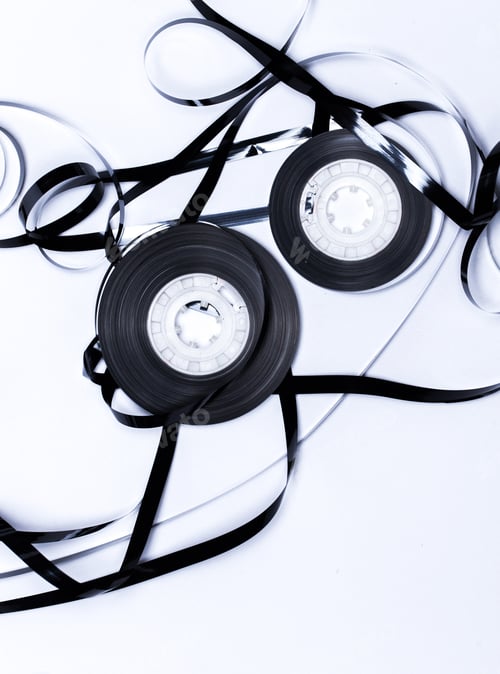 Preview: Close up of magnetic audio tape reel