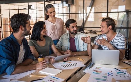 Preview: Young business team working
