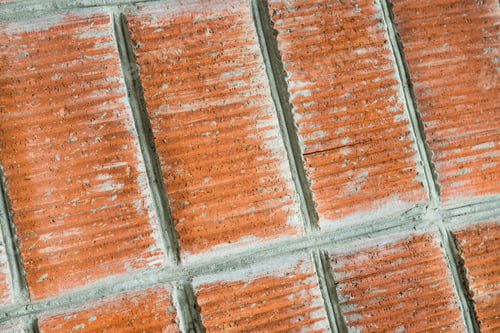 Preview: Red brick wall closeup. Background