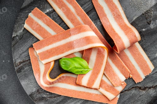 Preview: vegetarian bacon fresh cooking appetizer meal food snack on the table copy space food background