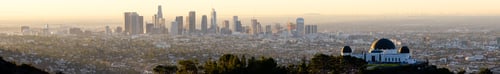 Preview: Beautiful Light Los Angeles Downtown City Skyline Urban Metropolis