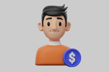 Preview: Character avatar with dollar coin
