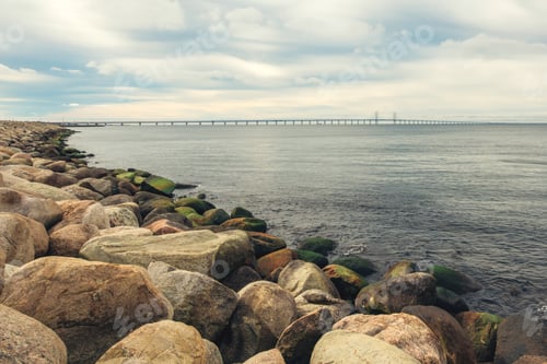 Preview: Rocks, sea and Oresund bridge