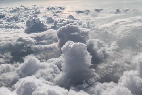 Preview: Cloudy cluster natural on sky background
