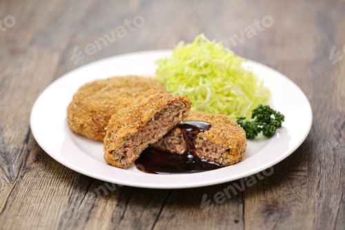 Preview: Menchikatsu, Japanese minced meat cutlet