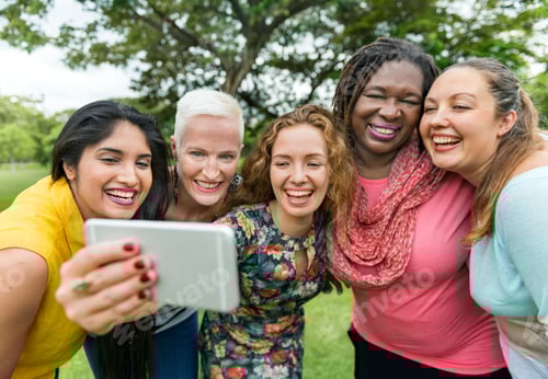 Preview: Group Of Women Taking Pictures Concept