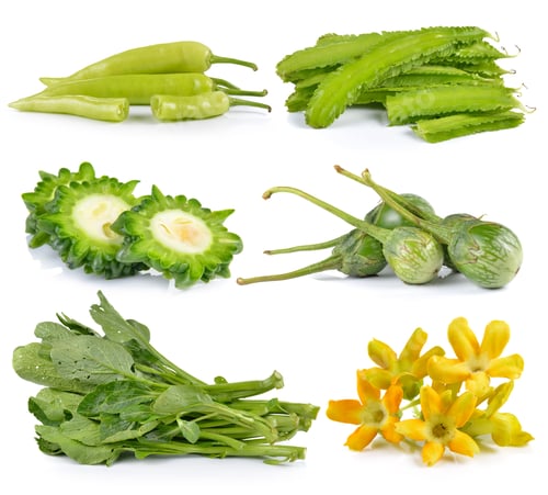 Preview: peppers, winged bean, Bitter melon, Cowslip creeper, cauliflower