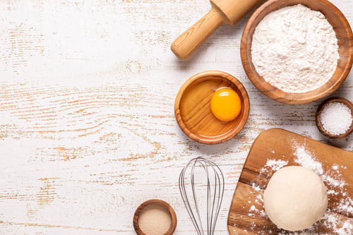 Preview: Bakery products -flour, dough, yeast, salt.