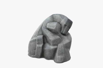 Preview: Stone Animal Hugging Statue