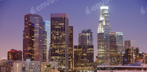 Preview: Tight View Highest Buildings Downtown Los Angeles California