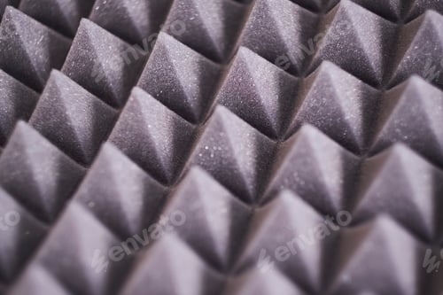 Preview: The pattern of the soundproof panel of polyurethane foam. black geometric background