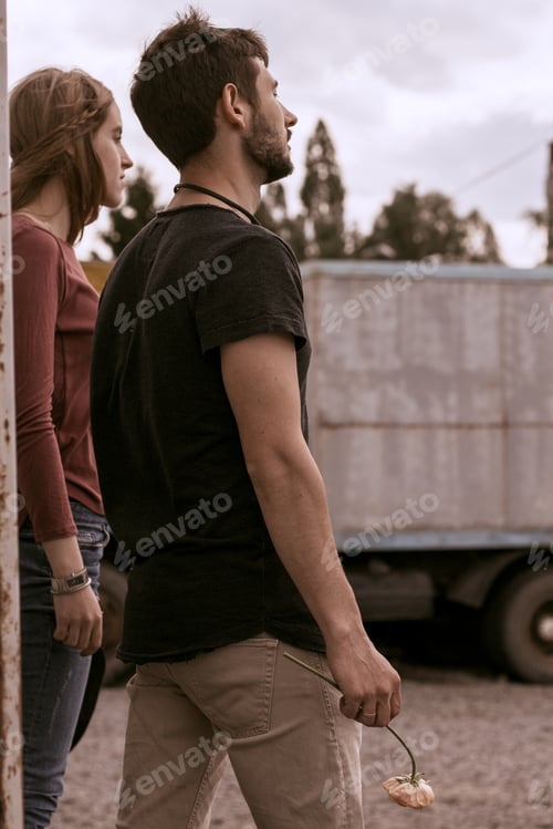 Preview: A Guy And A Girl Are Walking On The Street