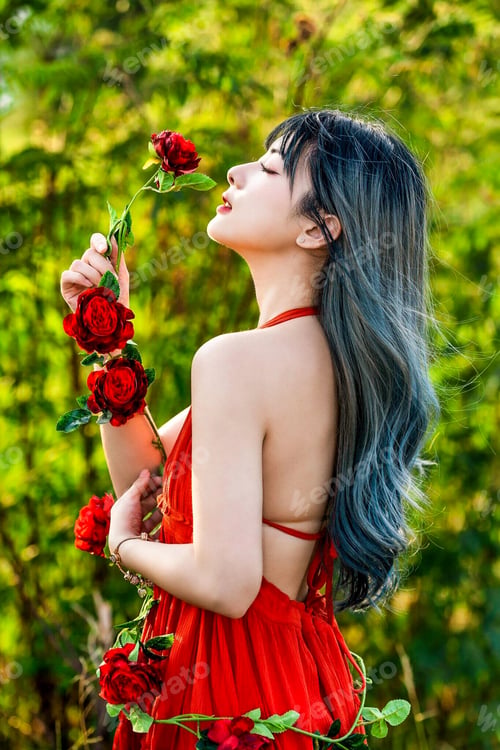 Preview: Beautiful Portrait of Young & Elegant Woman Posing