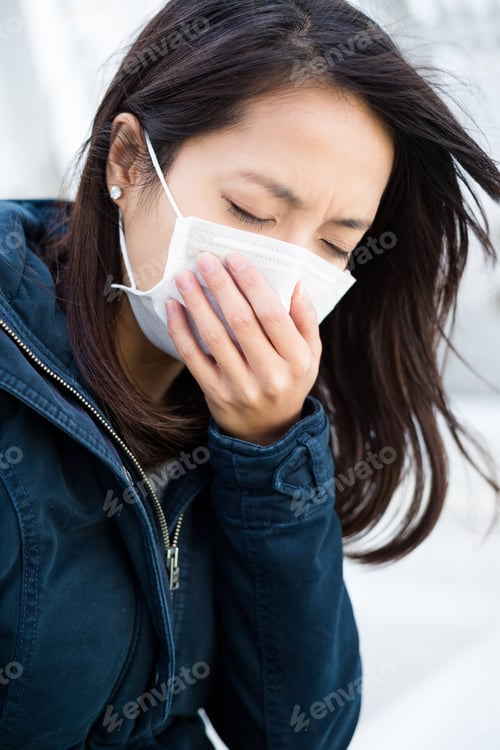 Preview: Woman wearing mask