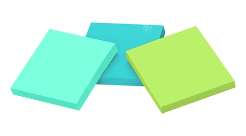 Preview: colorful blank post-it notes isolated