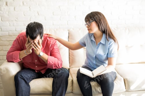 Preview: Psychological help and support for depressed man