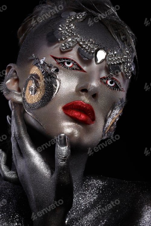 Preview: Creative make- up. Art look.