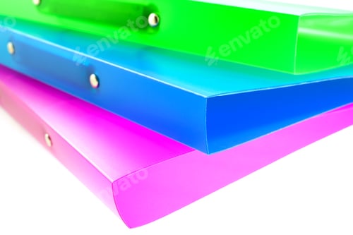 Preview: three multicolored folders
