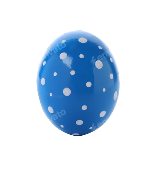 Preview: Decorated Easter egg on white background. Festive tradition