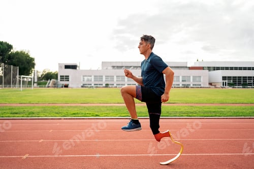 Preview: Disabled Man Athlete Running