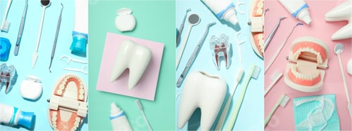 Preview: Collage of photos for Teeth treatment concept