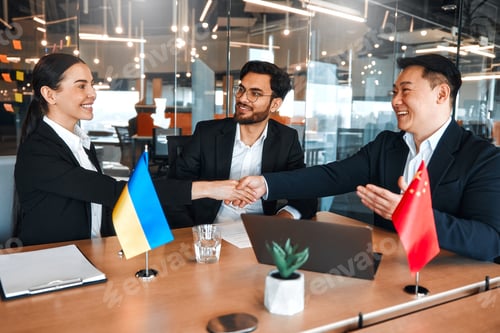 Preview: Diplomatic negotiations between countries in the office